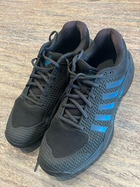 K-Swiss pickleball shoe with blue Stripes